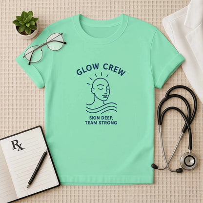 Glow Crew T-Shirt – Skin Deep, Team Strong | Dermatologist Unisex Tee