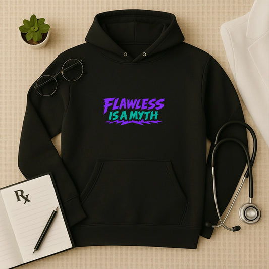 "Flawless Is A Myth" Oversized Dermatologist Hoodie