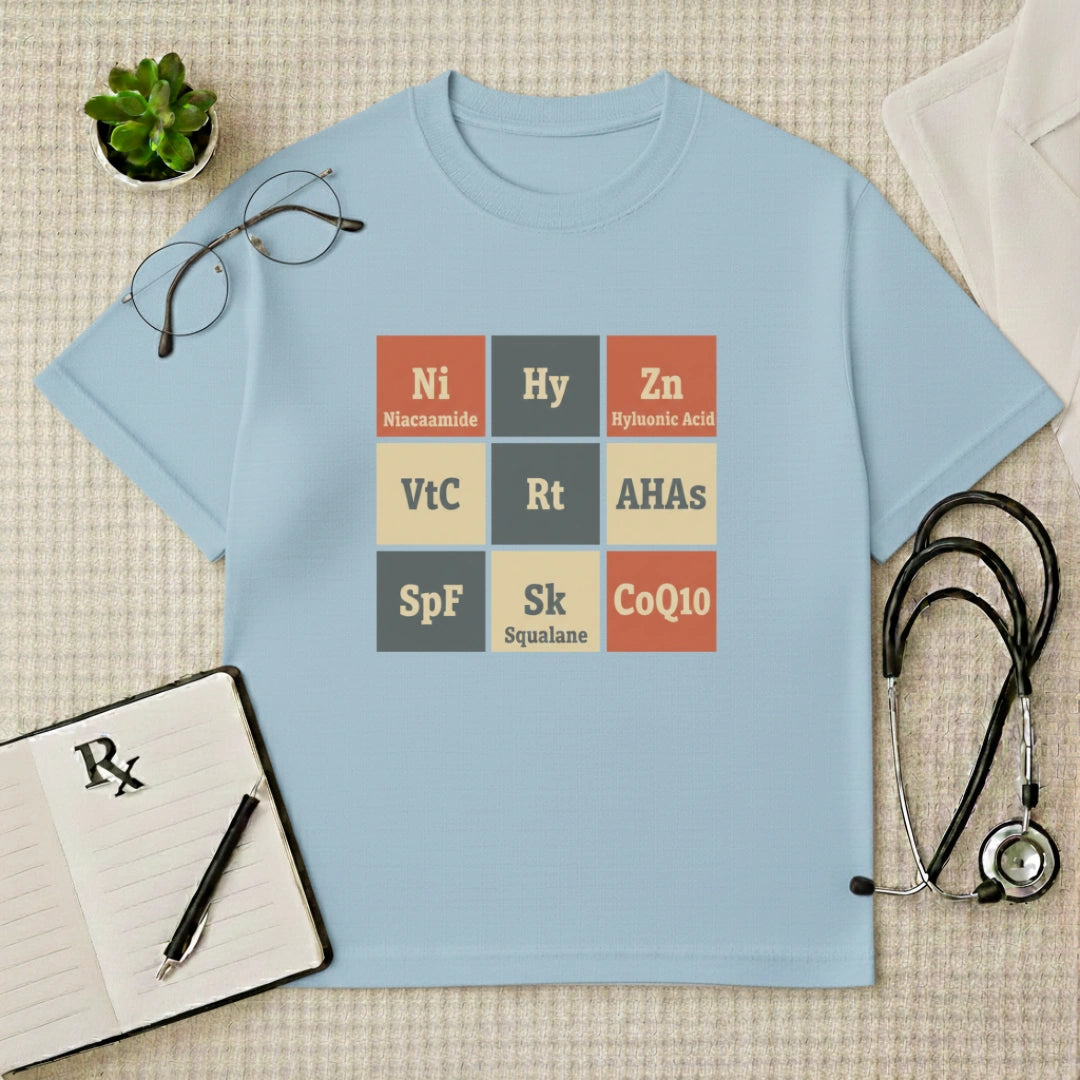 Skincare Elements Periodic Oversized T-Shirt