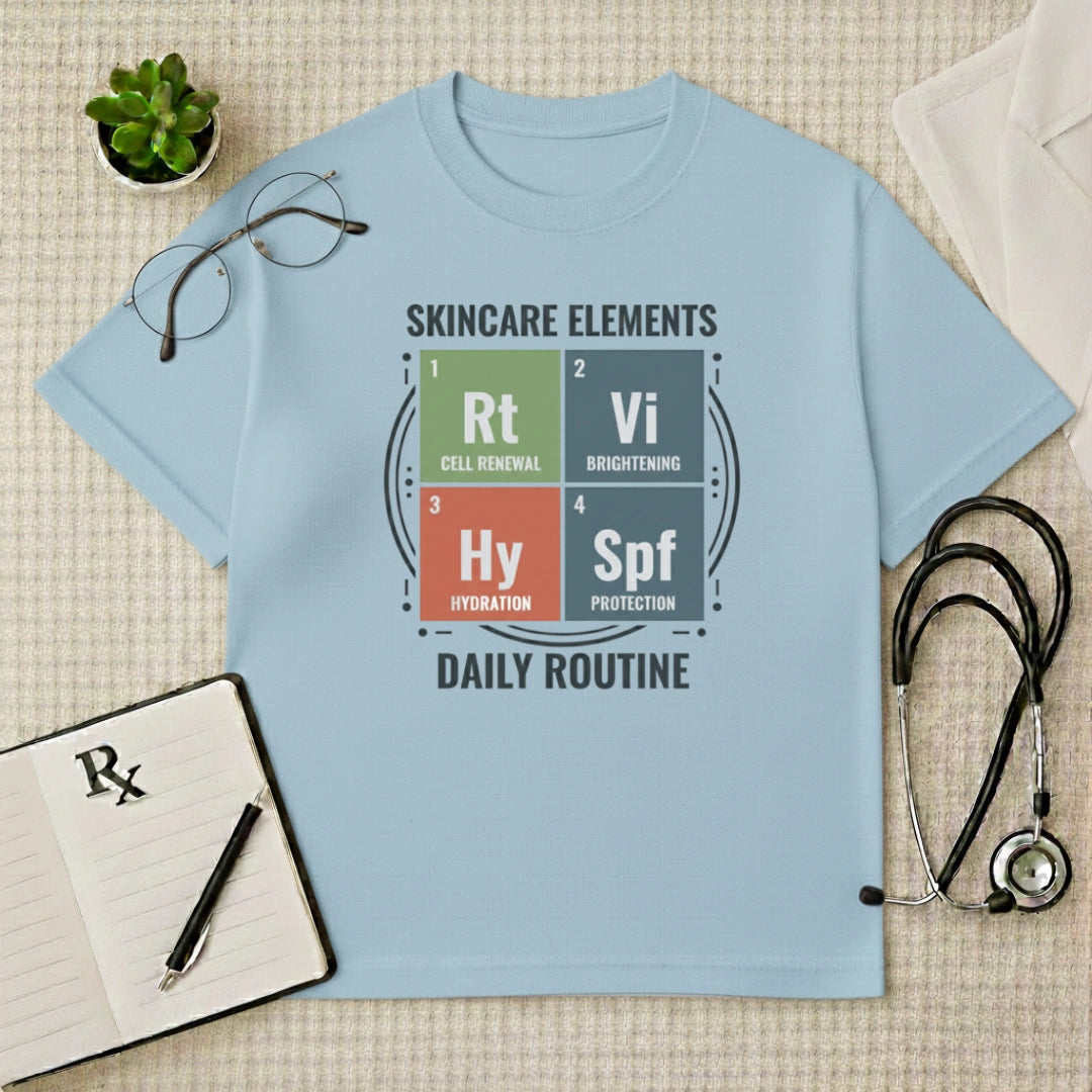 Skincare Elements Daily Routine Oversized T-Shirt