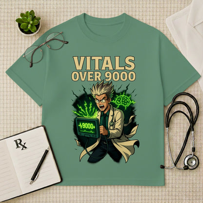 Vitals Over 9000  Anime Doc Swag Oversized Tee