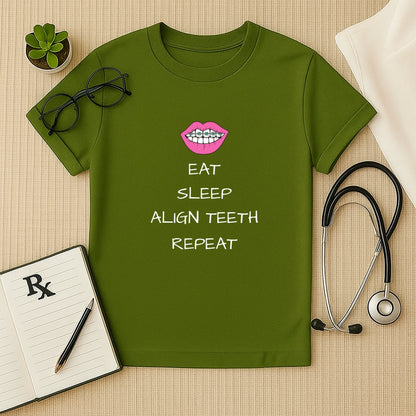 Eat Sleep Align Teeth Repeat T-Shirt