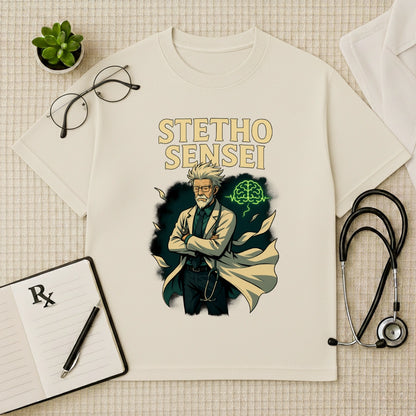 Stetho Sensei Doctor Graphic Oversized T-Shirt