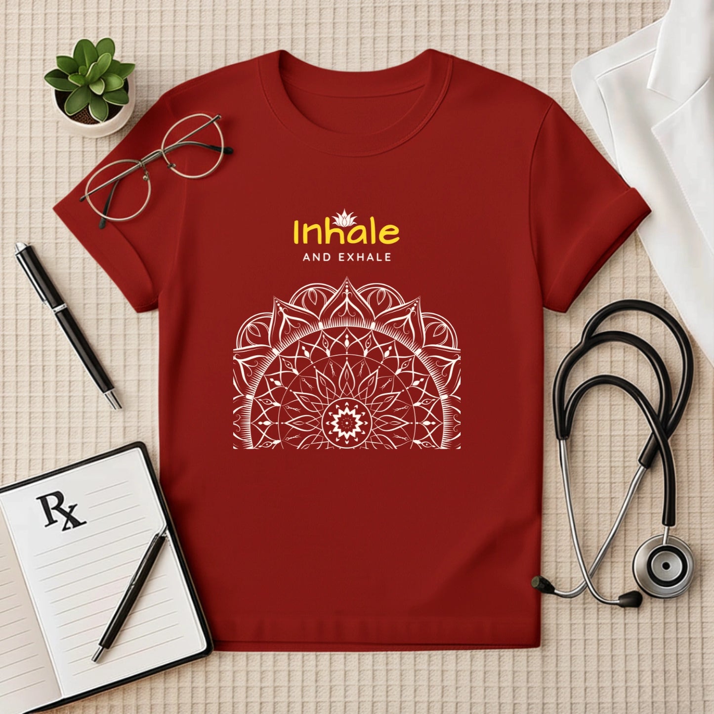 "Inhale & Exhale" Mandala T-Shirt