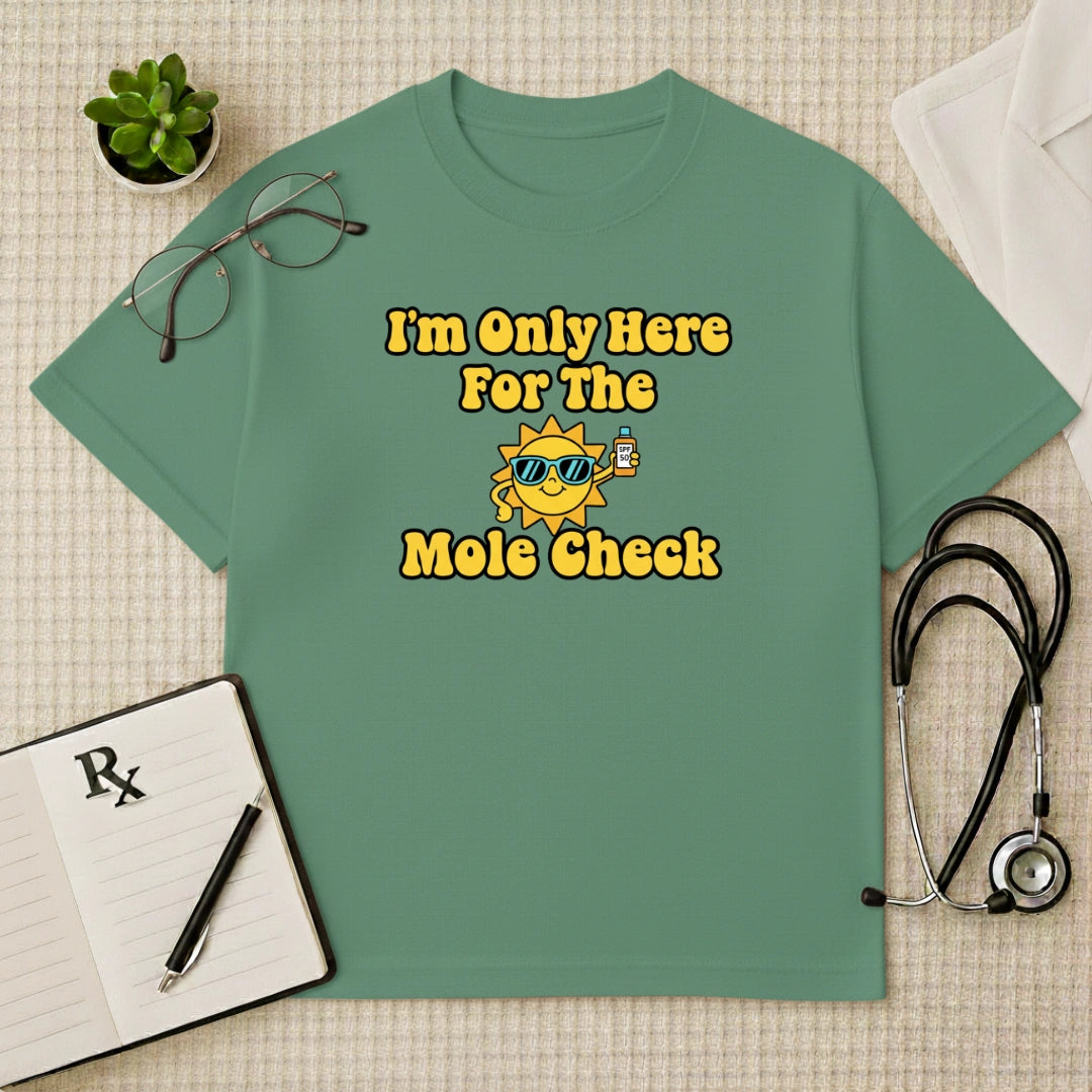 Mole Check Oversized Fun Graphic T-Shirt