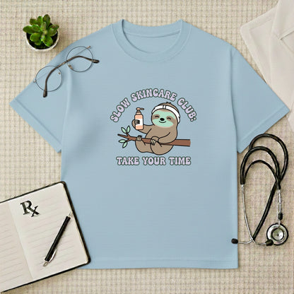 Slow Skincare Club Sloth Oversized T-Shirt