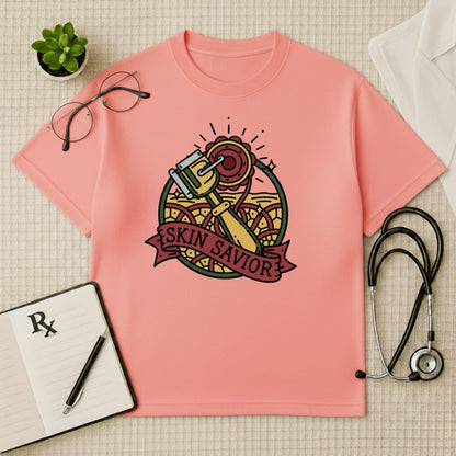 Skin Savior Tattoo Art Oversized T-Shirt