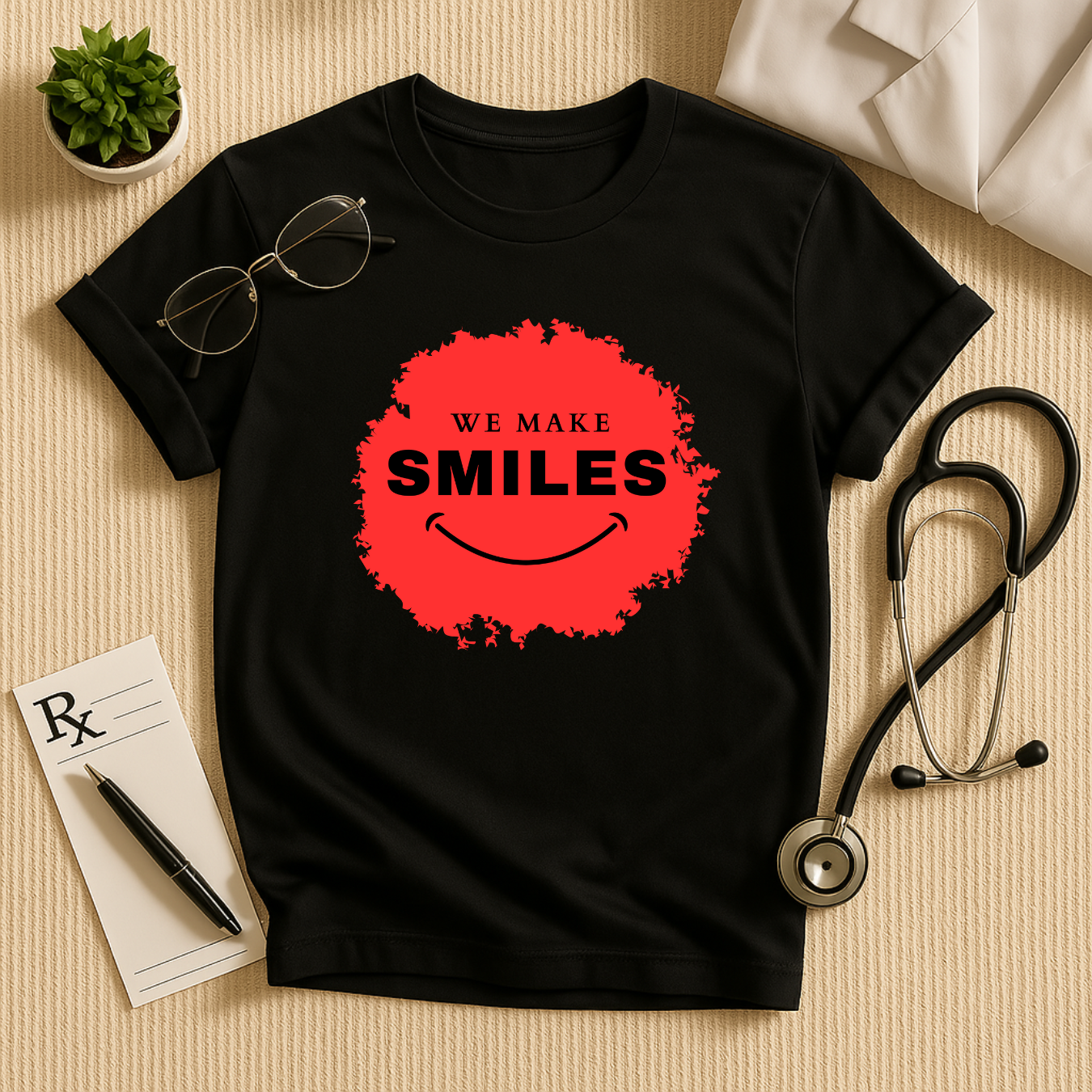 Dentist T-Shirt: We Make Smiles Dental Tee