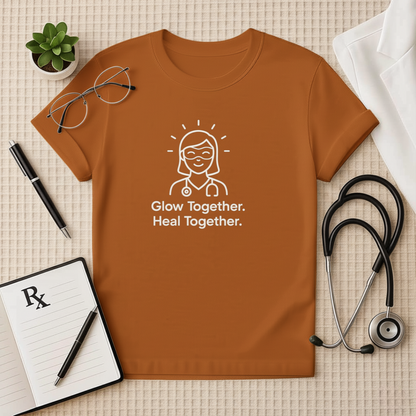 Glow Together Heal Together T-Shirt | Unisex Dermatologist Tee