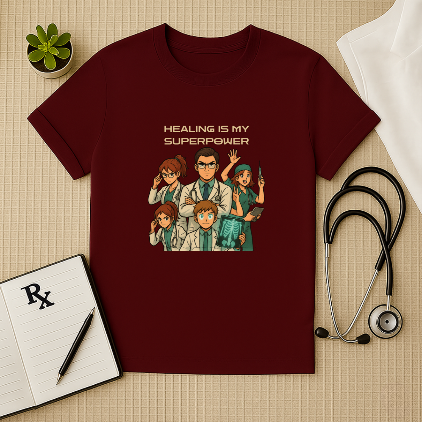 Healing Is My Superpower – Anime Medical T-Shirt for Healers & Doctors